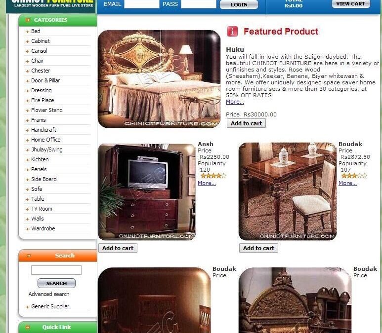 Chiniotfuniture eCommerce Store 2004-2005